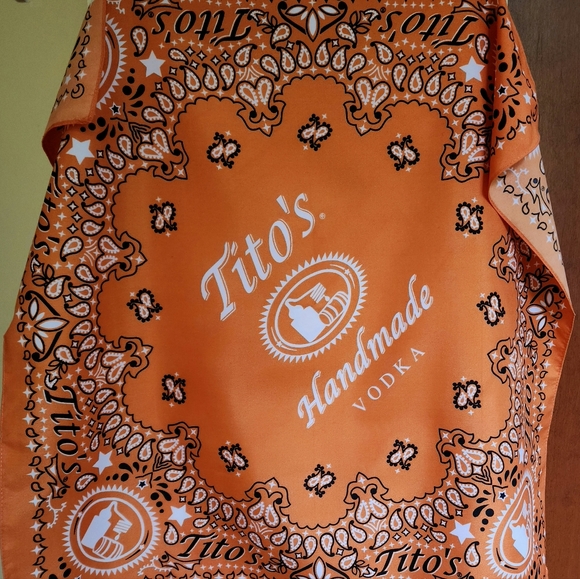 Tito's Accessories - Tito's Scarf/Bandana, Orange, Silky. Like New.